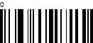 1D barcode of the LS2208 0 option configuration
