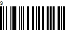1D barcode of the LS2208 9 option configuration