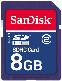 8GB SDHC card