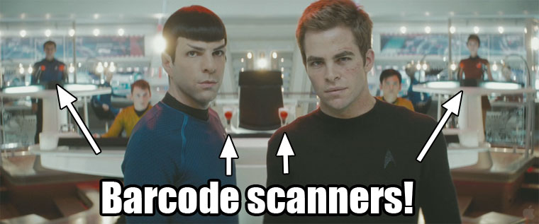 Star Trek barcode scanners