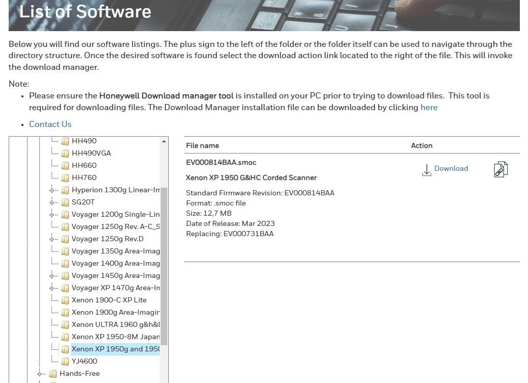 honeywell firmware update